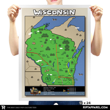 Wisconsin State Pixel Map