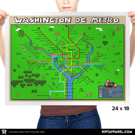 Washington DC Metro Pixel Map