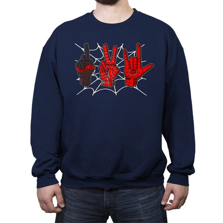 1,2,3 Spiders - Crew Neck Sweatshirt Crew Neck Sweatshirt RIPT Apparel Small / Navy