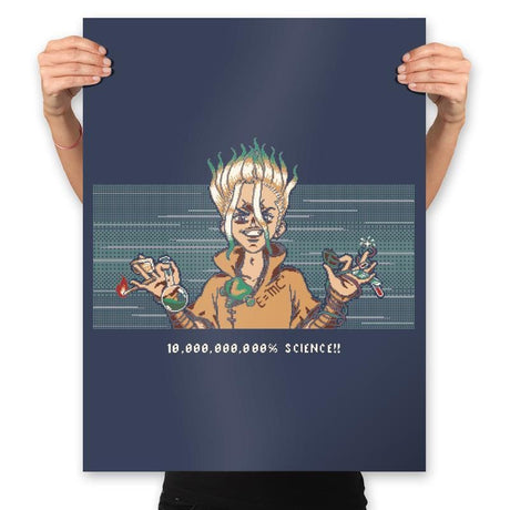 10 Billions Percent Science - Prints Posters RIPT Apparel 18x24 / Navy