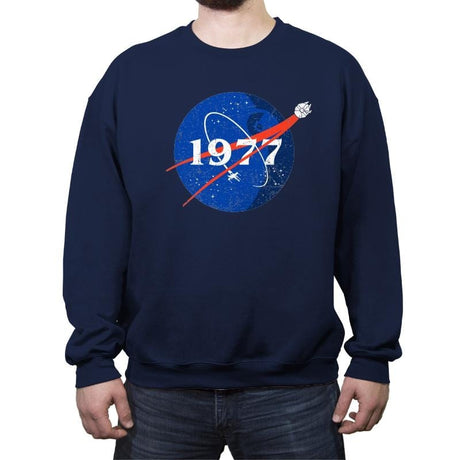 1977 - Crew Neck Sweatshirt Crew Neck Sweatshirt RIPT Apparel Small / Navy