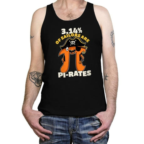 3,14% of Sailors are Pi Rates - Tanktop Tanktop RIPT Apparel X-Small / Black