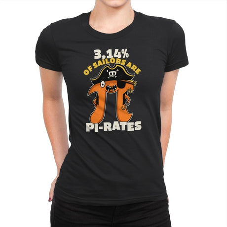 3,14% of Sailors are Pi Rates - Womens Premium T-Shirts RIPT Apparel Small / Black