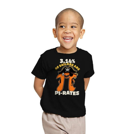 3,14% of Sailors are Pi Rates - Youth T-Shirts RIPT Apparel X-small / Black