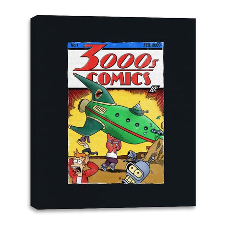 3000s Comics - Canvas Wraps Canvas Wraps RIPT Apparel 16x20 / Black