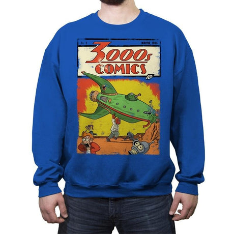 3000s Comics - Crew Neck Sweatshirt Crew Neck Sweatshirt RIPT Apparel Small / Royal