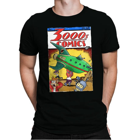 3000s Comics - Mens Premium T-Shirts RIPT Apparel Small / Black