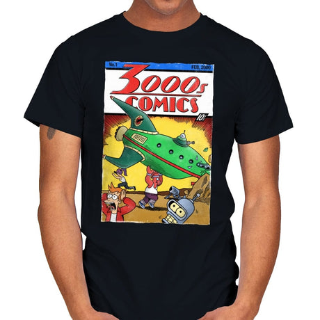 3000s Comics - Mens T-Shirts RIPT Apparel Small / Black