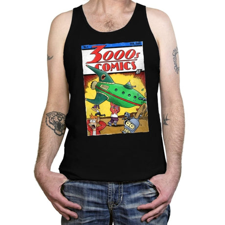 3000s Comics - Tanktop Tanktop RIPT Apparel X-Small / Black