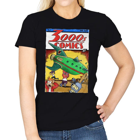 3000s Comics - Womens T-Shirts RIPT Apparel Small / Black