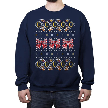 5 Gold Rings - Crew Neck Sweatshirt Crew Neck Sweatshirt RIPT Apparel Small / Navy