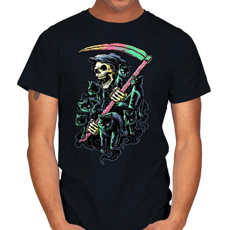 7 Deathly Cats - Mens T-Shirts RIPT Apparel Small / Black