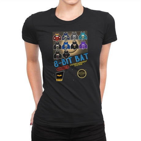 8-Bit Bat - Womens Premium T-Shirts RIPT Apparel Small / Black