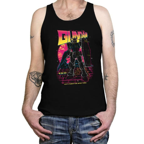 80s Retro RX 78-2 Gundam - Tanktop Tanktop RIPT Apparel X-Small / Black