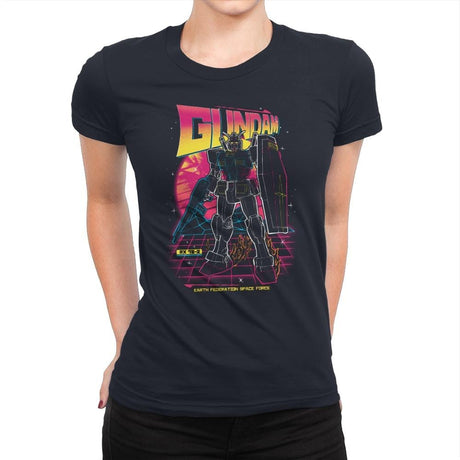 80s Retro RX 78-2 Gundam - Womens Premium T-Shirts RIPT Apparel Small / Midnight Navy