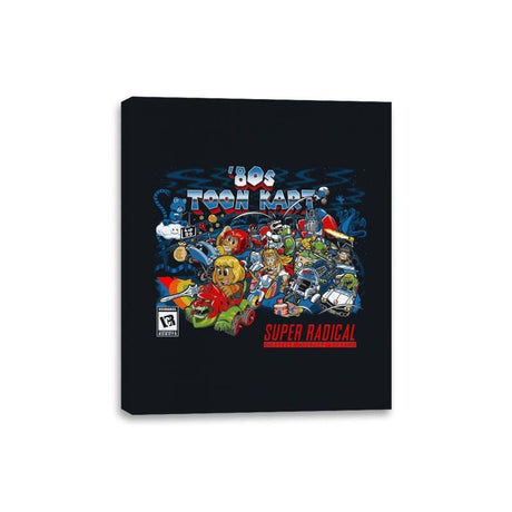 80s Toon Kart - Canvas Wraps Canvas Wraps RIPT Apparel 8x10 / Black