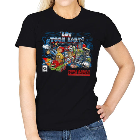 80s Toon Kart - Womens T-Shirts RIPT Apparel Small / Black