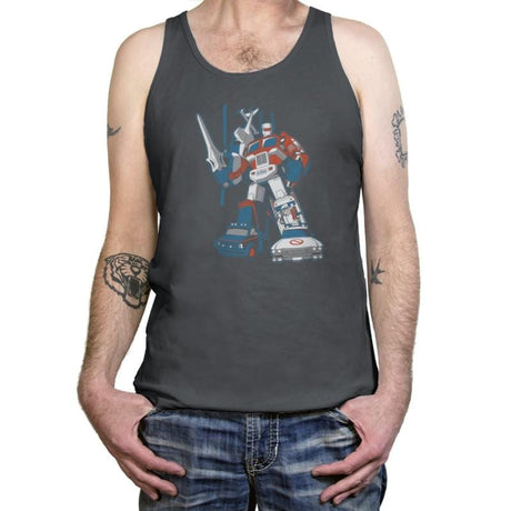 8Dtron Exclusive - Saturday Morning Tees - Tanktop Tanktop RIPT Apparel X-Small / Asphalt