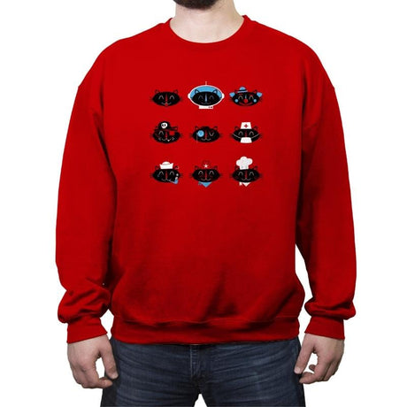 9 Lives - Crew Neck Sweatshirt Crew Neck Sweatshirt RIPT Apparel Small / Red