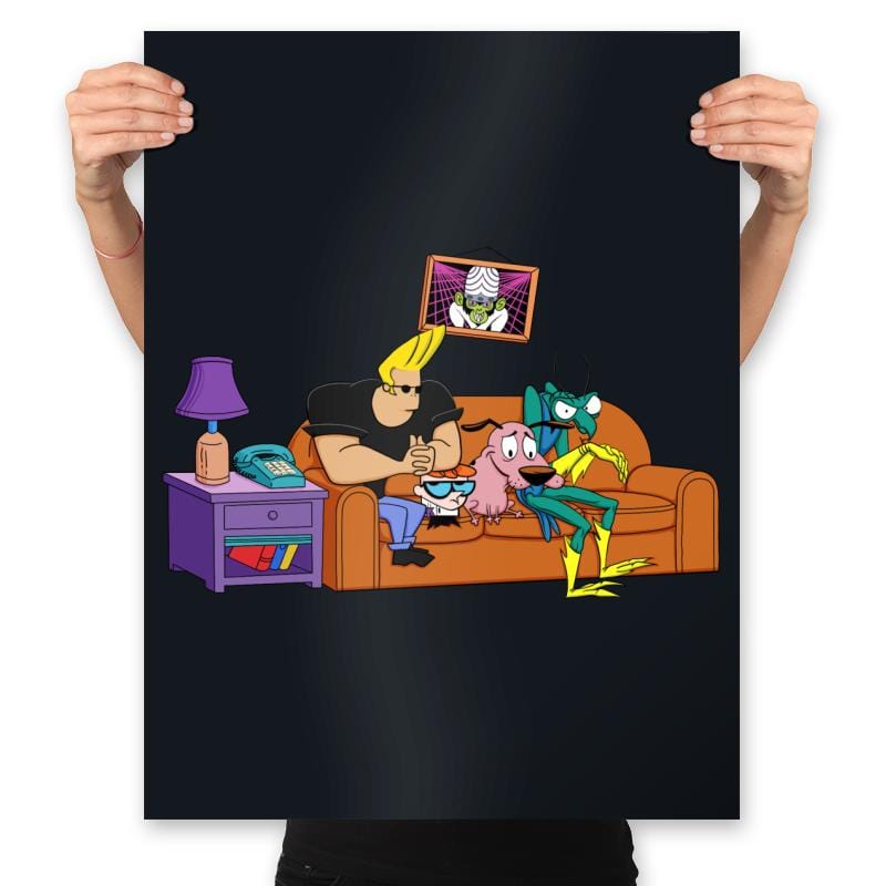 90's Network - Prints Posters RIPT Apparel 18x24 / Black