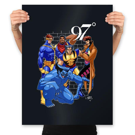 97 degrees - Prints Posters RIPT Apparel 18x24 / Black