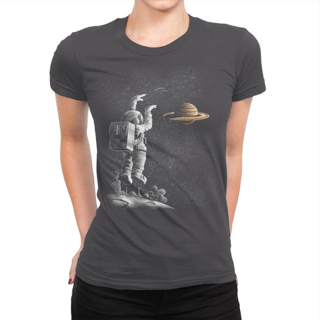 A Basketball Star - Womens Premium T-Shirts RIPT Apparel Small / Heavy Metal