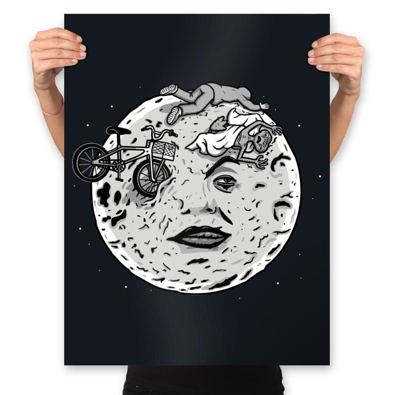 A Bike To The Moon! - Prints Posters RIPT Apparel 18x24 / Black