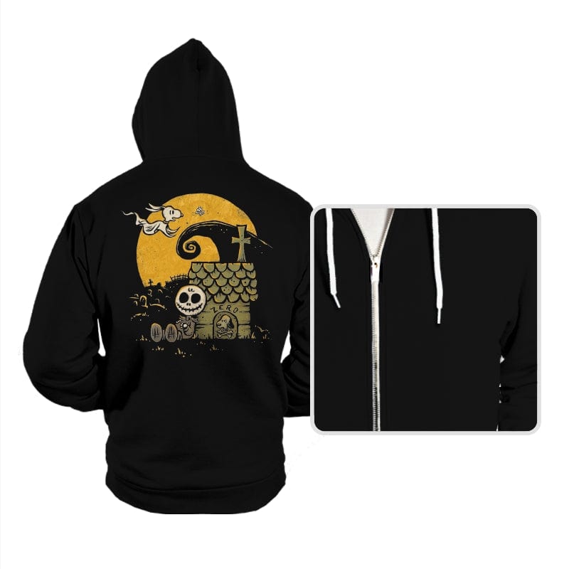 A Boy and His Ghost Dog - Hoodies Hoodies RIPT Apparel Small / Black