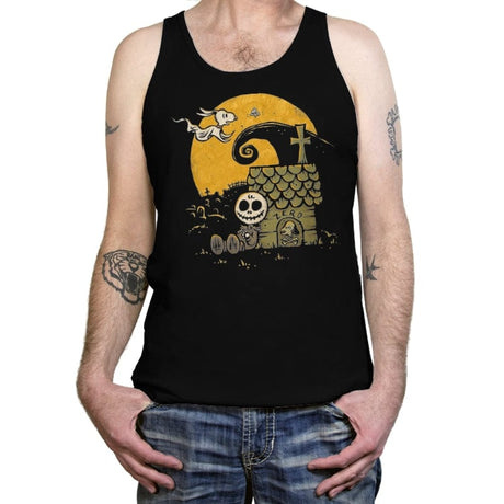 A Boy and His Ghost Dog - Tanktop Tanktop RIPT Apparel X-Small / Black