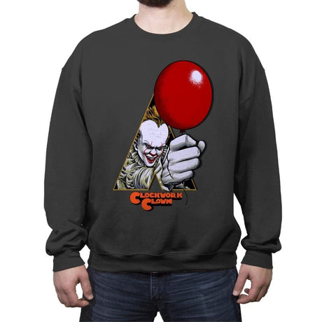 A Clockwork Clown - Crew Neck Sweatshirt Crew Neck Sweatshirt RIPT Apparel