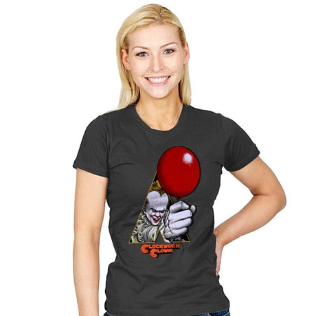 A Clockwork Clown - Womens T-Shirts RIPT Apparel Small / Charcoal