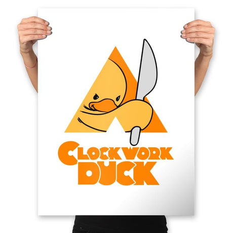 A Clockwork Duck - Prints Posters RIPT Apparel 18x24 / White