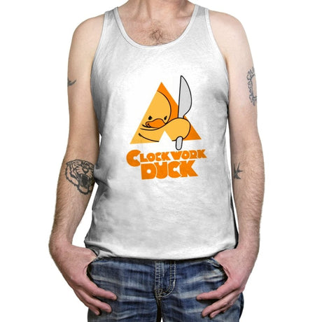 A Clockwork Duck - Tanktop Tanktop RIPT Apparel X-Small / White