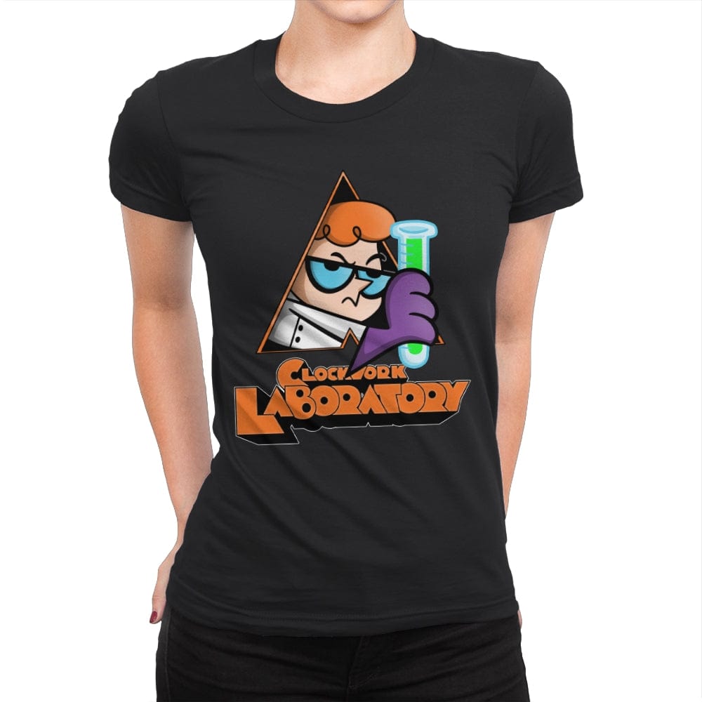 A Clockwork Laboratory - Womens Premium T-Shirts RIPT Apparel Small / Black