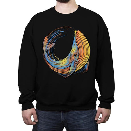 A Colorful Swim - Crew Neck Sweatshirt Crew Neck Sweatshirt RIPT Apparel Small / Black