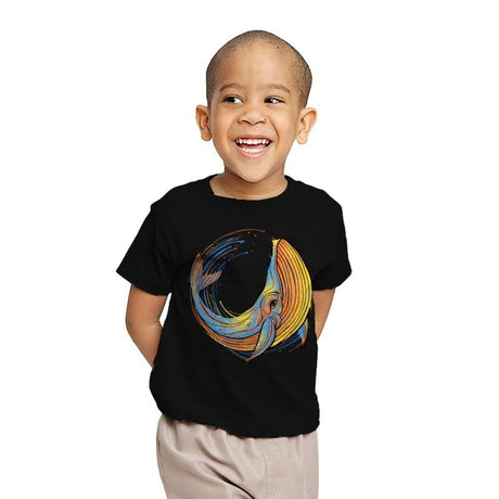 A Colorful Swim - Youth T-Shirts RIPT Apparel X-small / Black