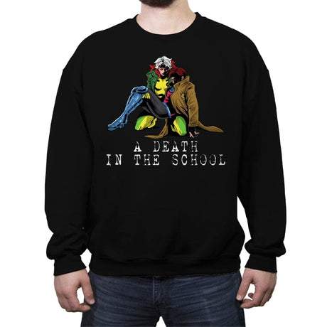 A Death in the School - Crew Neck Sweatshirt Crew Neck Sweatshirt RIPT Apparel Small / Black