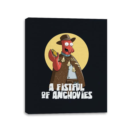 A Fistful of Anchovies - Canvas Wraps Canvas Wraps RIPT Apparel 11x14 / Black