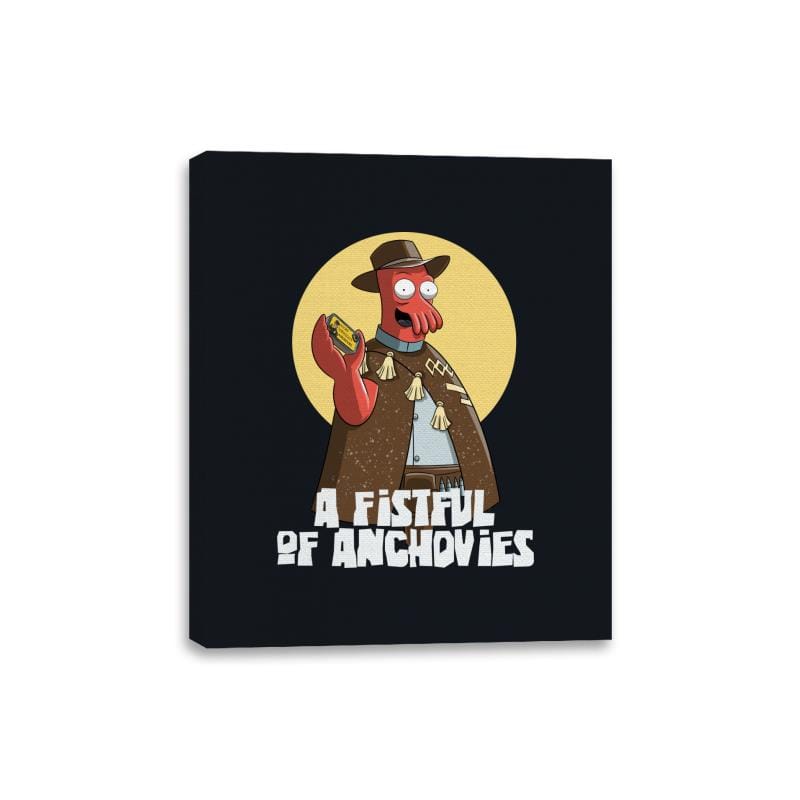 A Fistful of Anchovies - Canvas Wraps Canvas Wraps RIPT Apparel 8x10 / Black