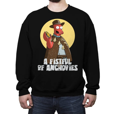 A Fistful of Anchovies - Crew Neck Sweatshirt Crew Neck Sweatshirt RIPT Apparel Small / Black