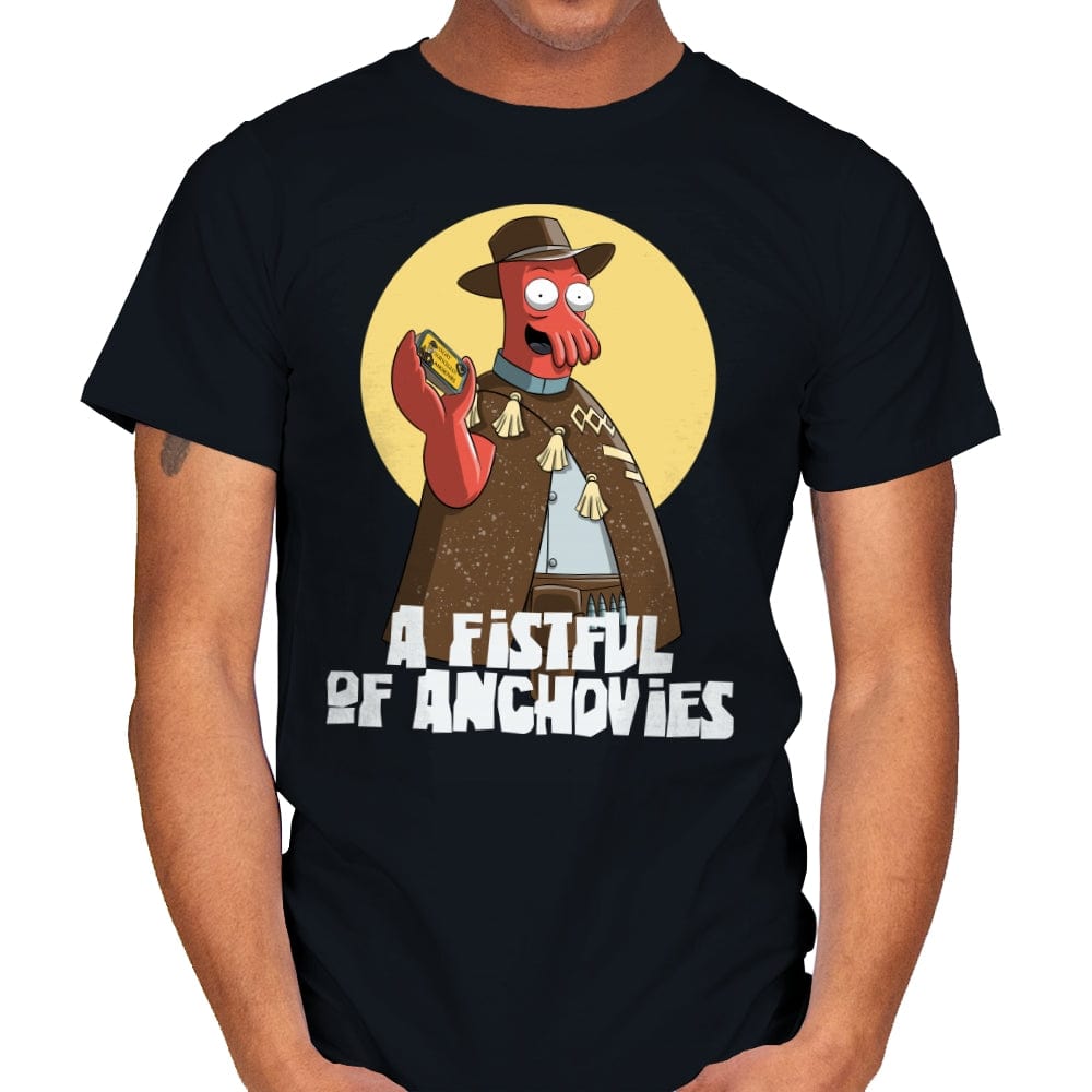 A Fistful of Anchovies - Mens T-Shirts RIPT Apparel Small / Black