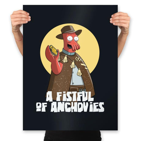 A Fistful of Anchovies - Prints Posters RIPT Apparel 18x24 / Black