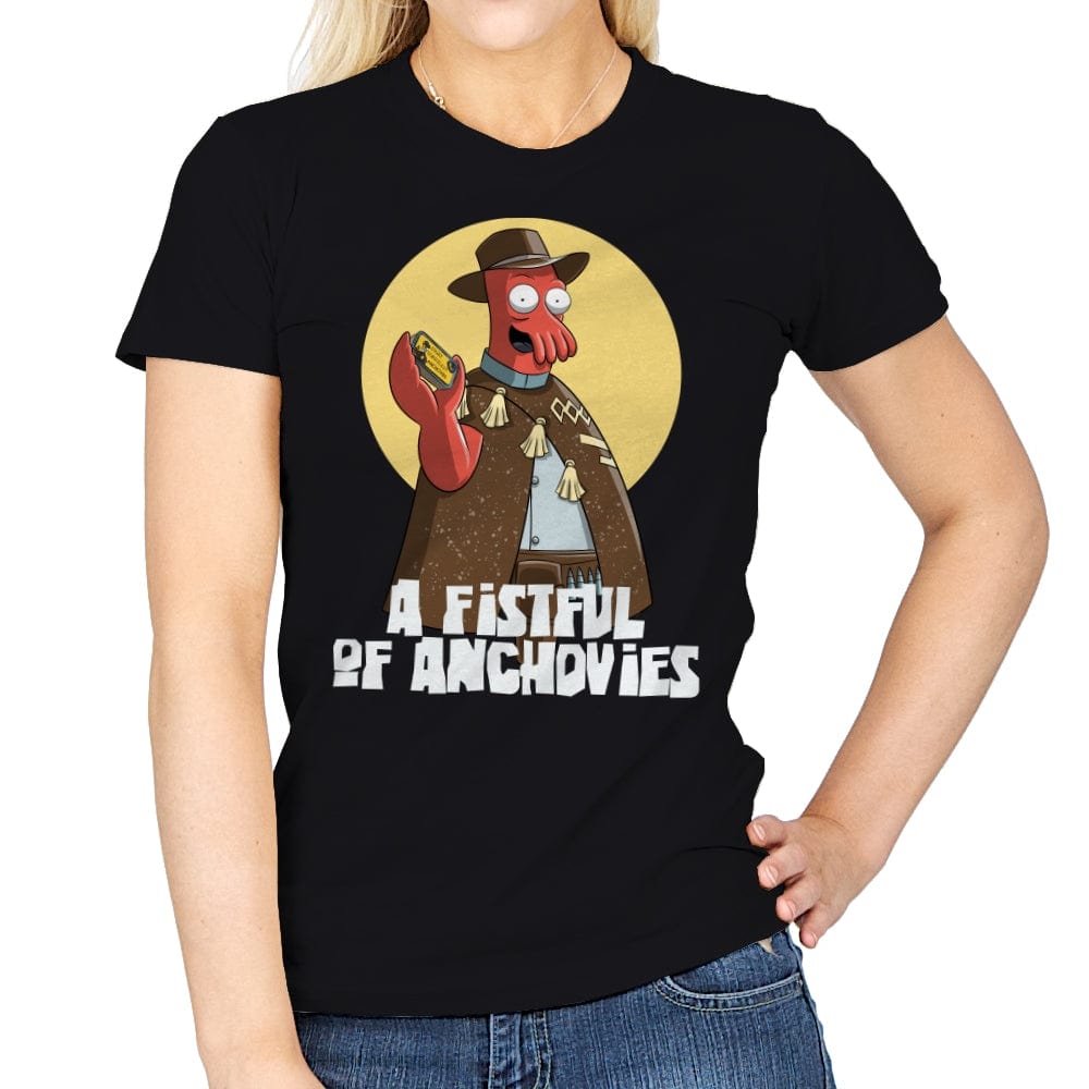 A Fistful of Anchovies - Womens T-Shirts RIPT Apparel Small / Black