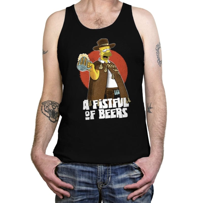 A Fistful of Beers - Tanktop Tanktop RIPT Apparel X-Small / Black