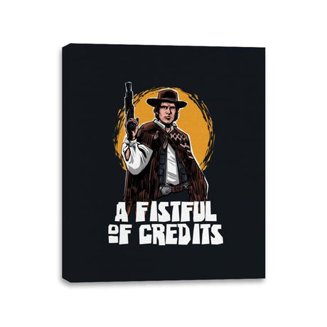 A Fistful of Credits - Canvas Wraps Canvas Wraps RIPT Apparel 11x14 / Black