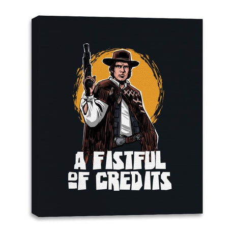 A Fistful of Credits - Canvas Wraps Canvas Wraps RIPT Apparel 16x20 / Black