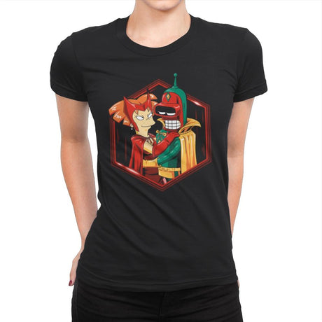 A Futuristic Couple - Womens Premium T-Shirts RIPT Apparel Small / Black