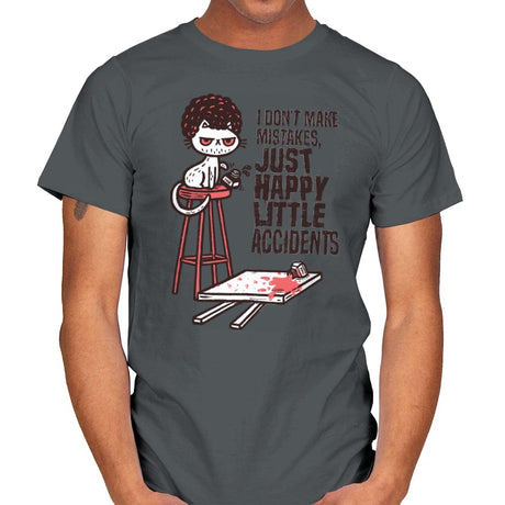 A Happy Little Accident - Mens T-Shirts RIPT Apparel Small / Charcoal