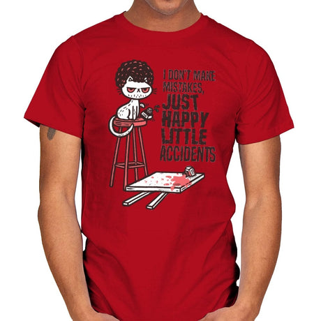 A Happy Little Accident - Mens T-Shirts RIPT Apparel Small / Red