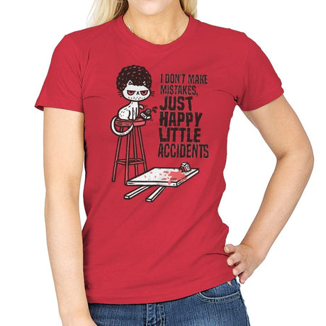 A Happy Little Accident - Womens T-Shirts RIPT Apparel Small / Red